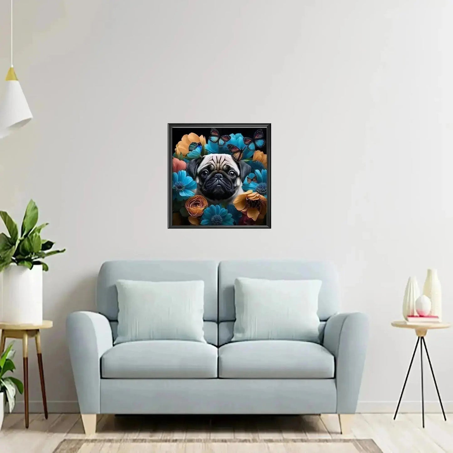 Butterfly Pug Puppy - Full Drill Diamond Painting Kit - YLJ Art Shop - YLJ Art Shop
