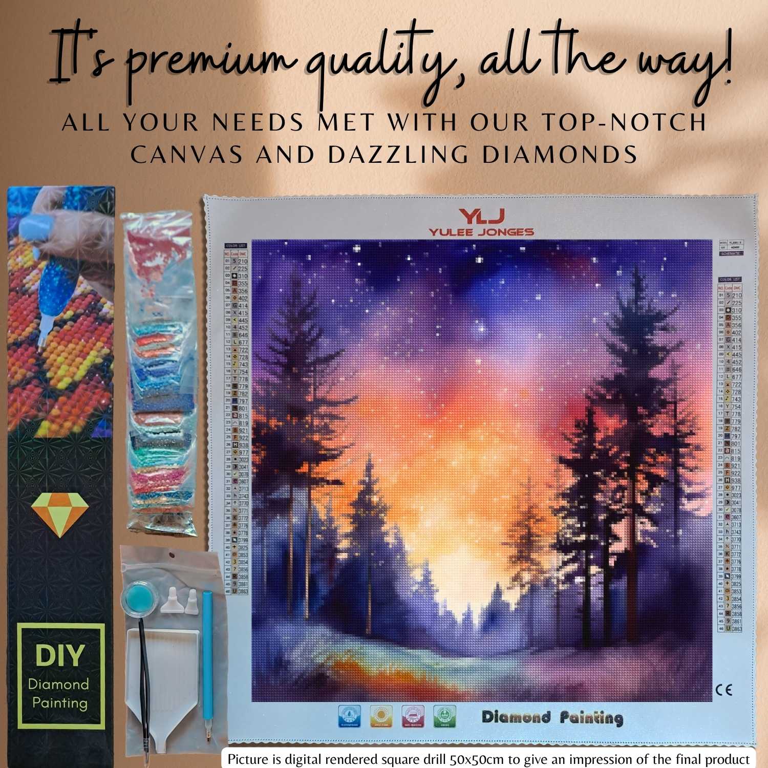 Cosmic Nightfall - Landscape Diamond Painting Kit - YLJ Art Shop - YLJ Art Shop