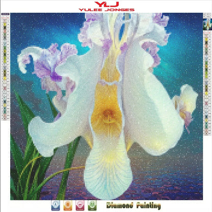 "Enchanting White Orchid Blue Sky" - YLJ Premium Diamond Painting Kit - YuLee Jonges