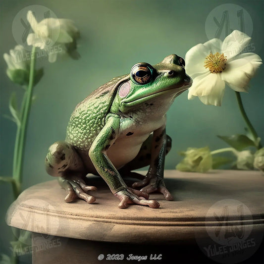 "Flower Froggy Fiesta" - Diamond Painting Kit - YLJ Art Shop - YuLee Jonges