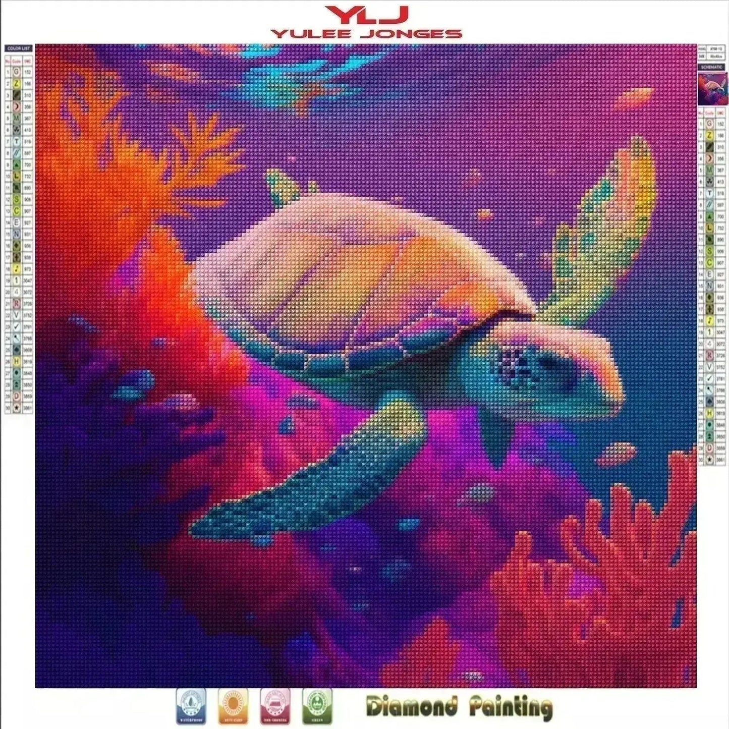 Gliding Sea Turtle - Turtle Diamond Painting Kit - YLJ Art Shop - YLJ Art Shop