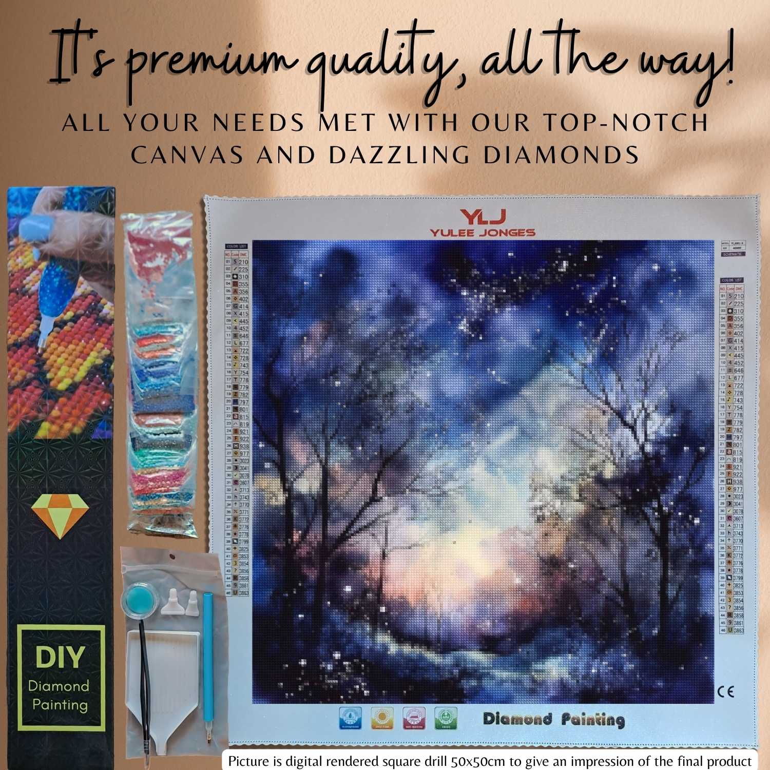 Midnight Serenity - Landscape Diamond Painting Kit - YLJ Art Shop - YLJ Art Shop