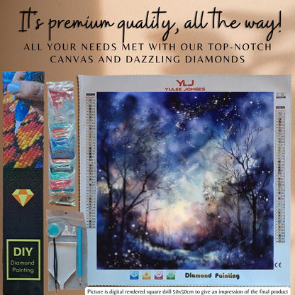 Midnight Serenity - Landscape Diamond Painting Kit - YLJ Art Shop - YLJ Art Shop