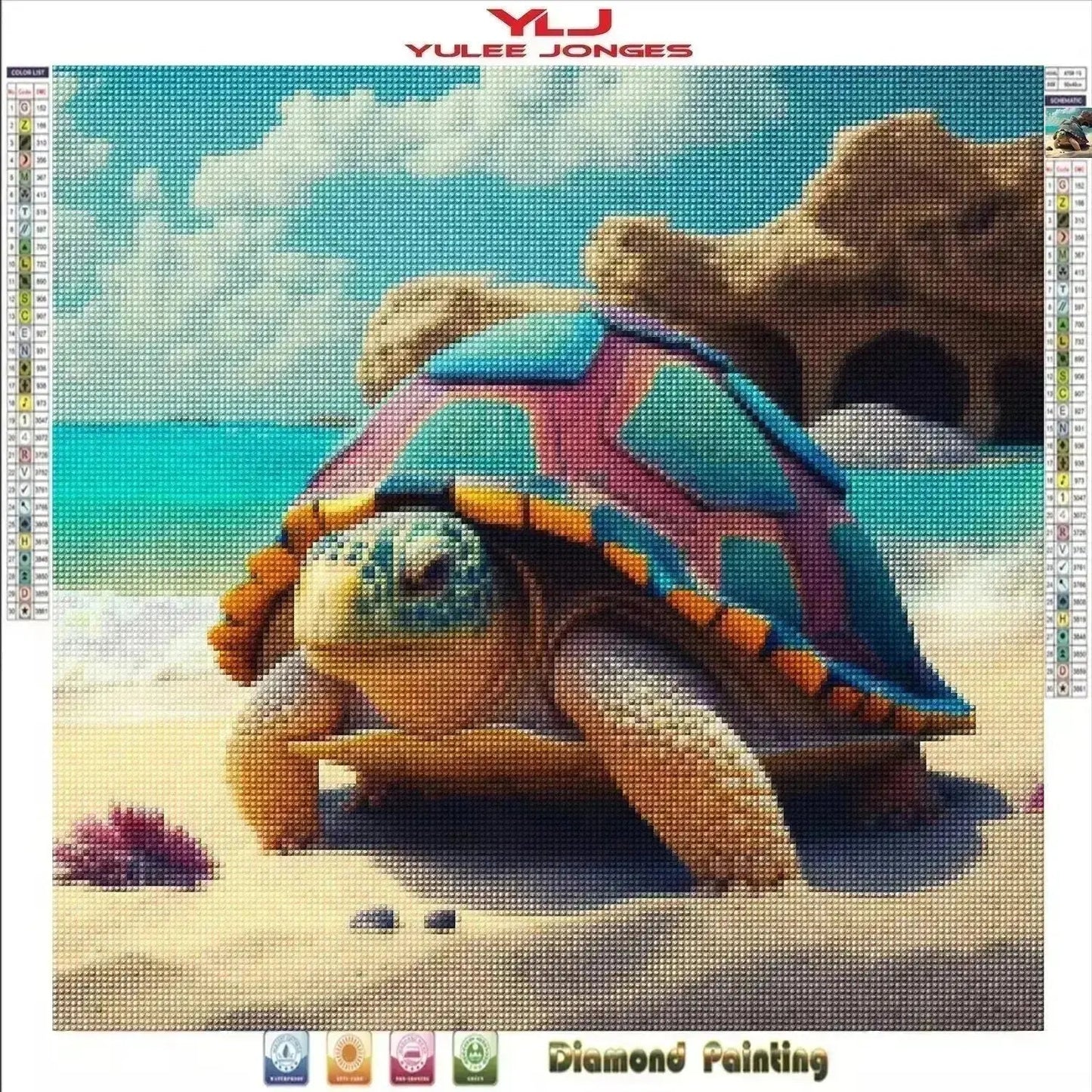 Oceanic Friend - Turtle Diamond Painting Kit - YLJ Art Shop - YLJ Art Shop