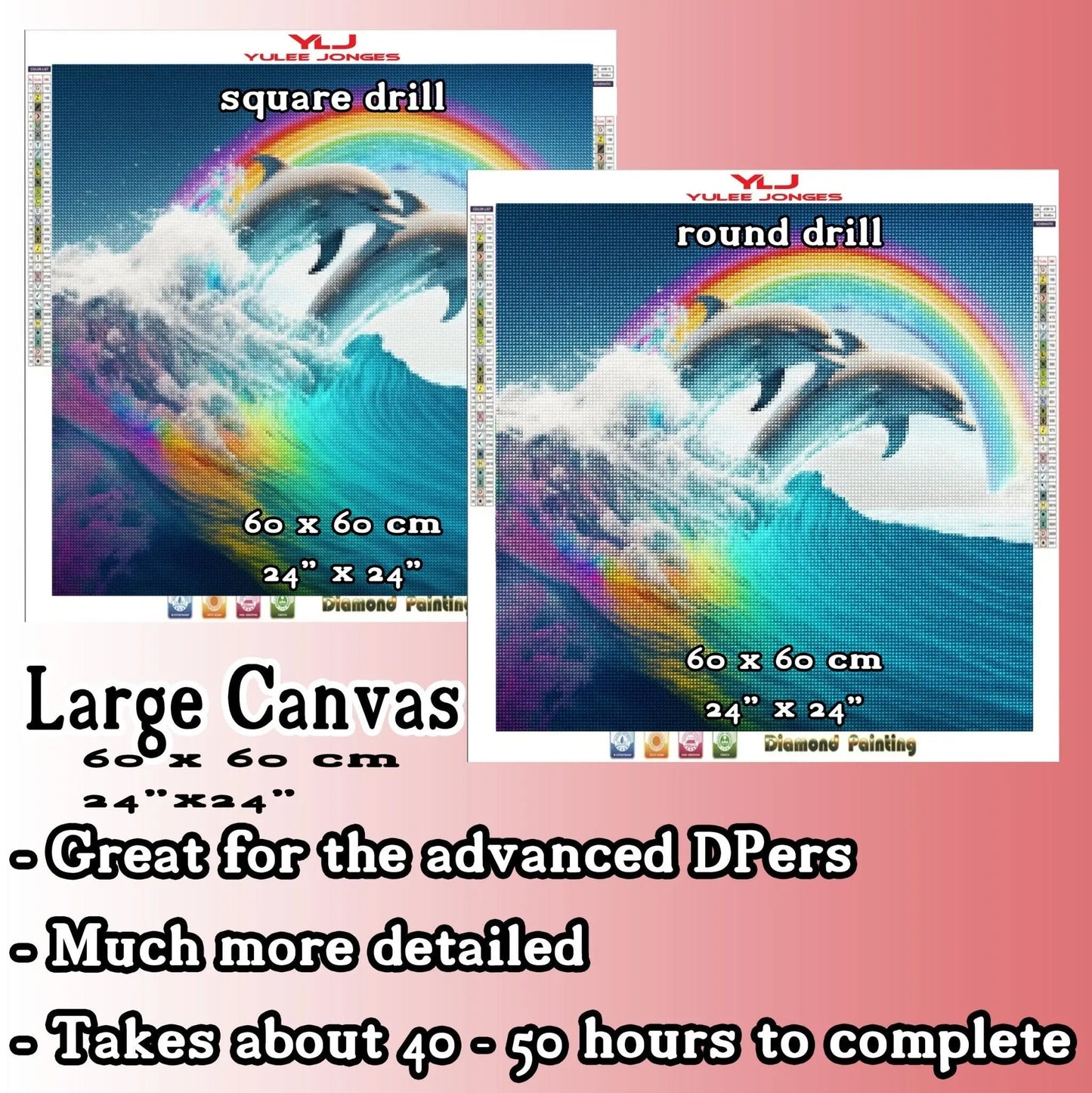 Rainbow Waves of Joy - Full Drill Diamond Painting Kit - YLJ Art Shop - YuLee Jonges