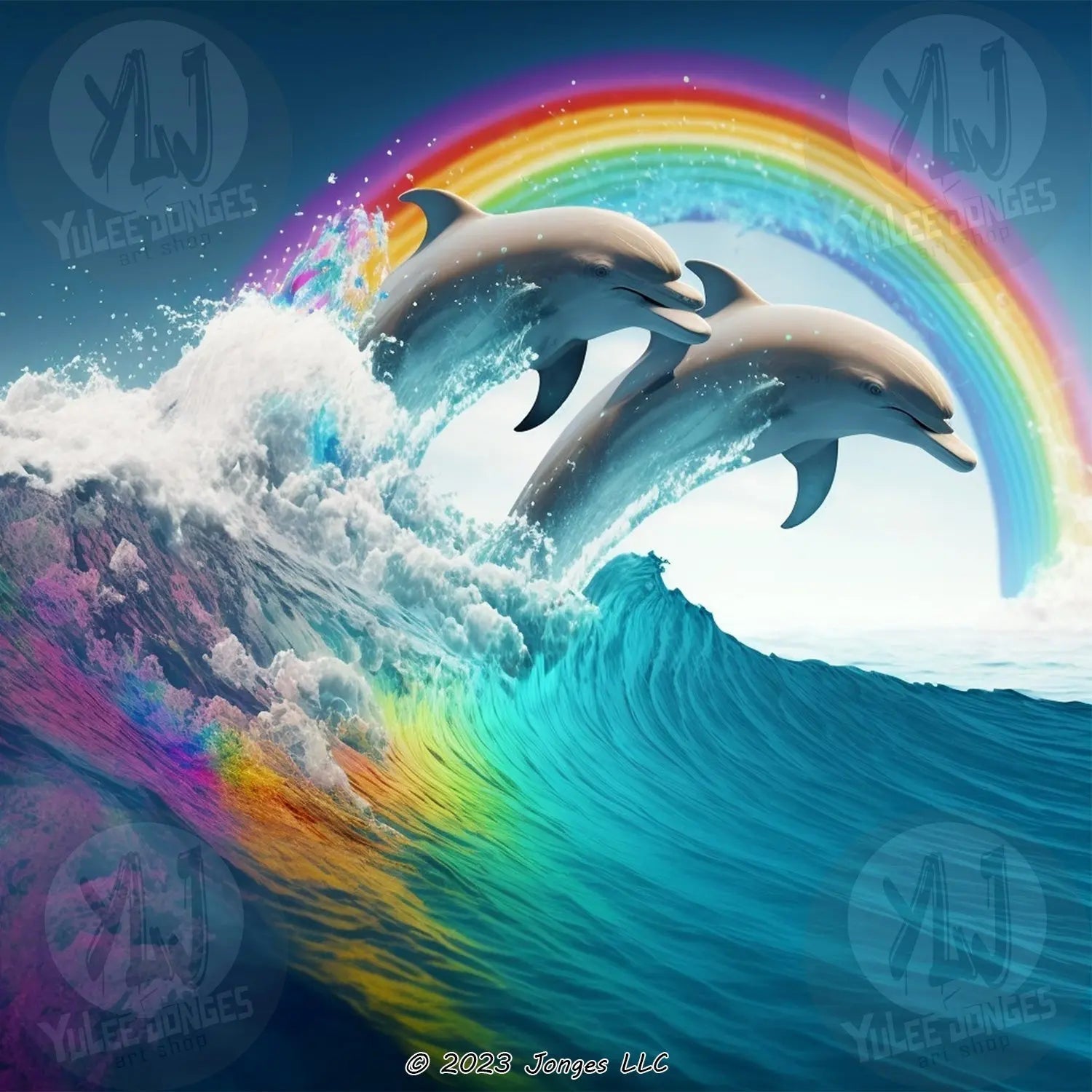 Rainbow Waves of Joy - Full Drill Diamond Painting Kit - YLJ Art Shop - YuLee Jonges