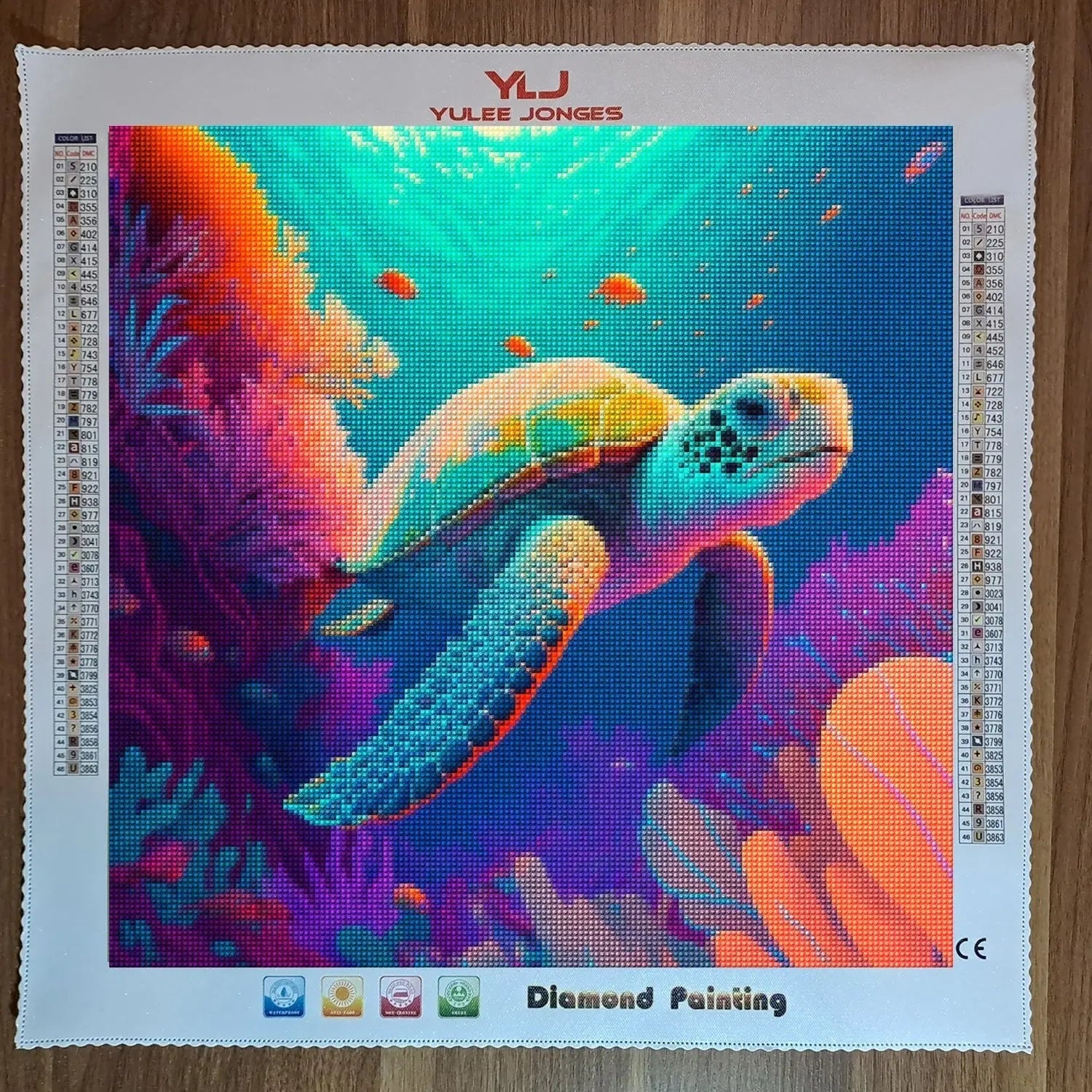 "Sea Turtle's Journey" - Full Drill Diamond Painting Kit - YLJ Art Shop - YuLee Jonges