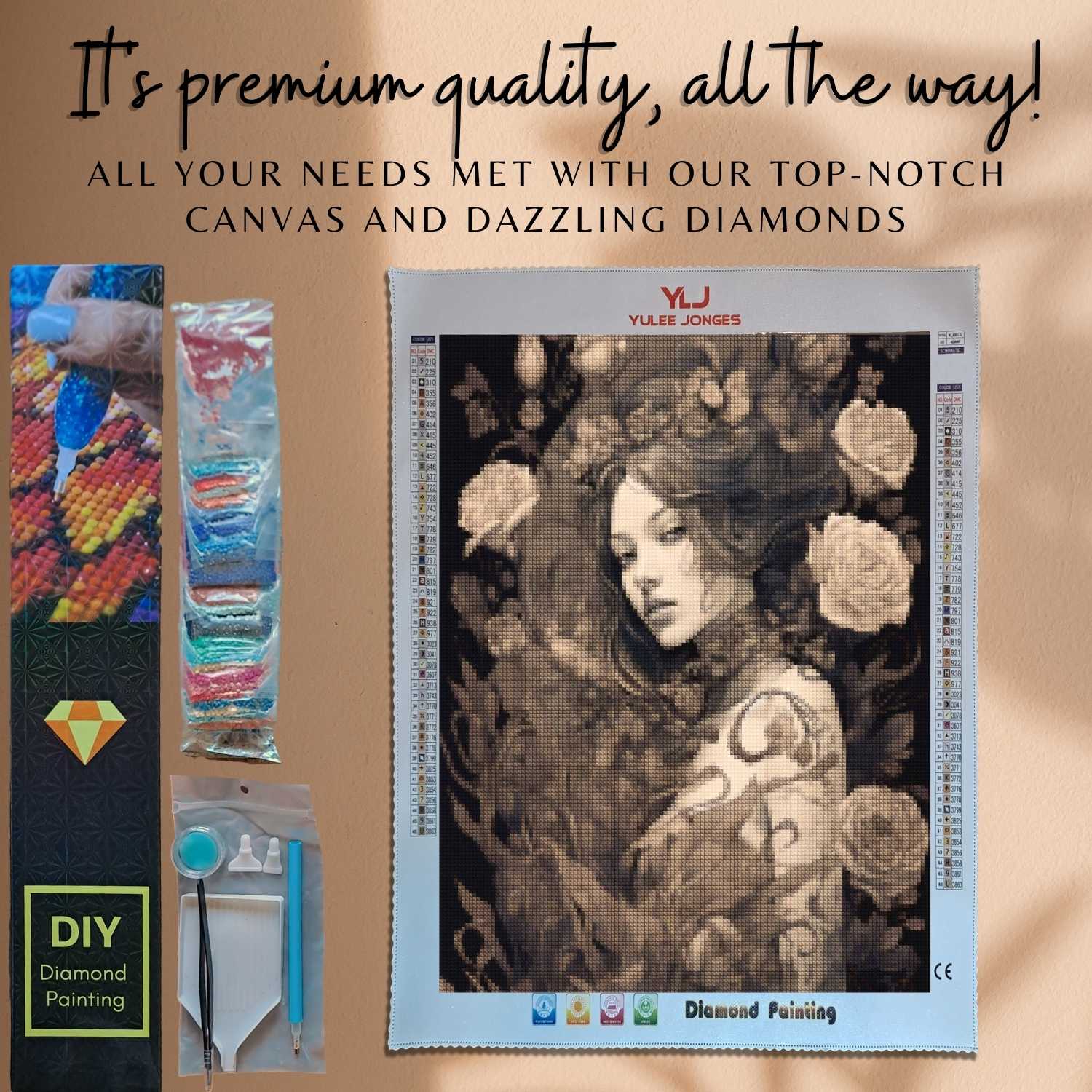 Southern Gothic Fairy - Portrait Diamond Painting Kit - YLJ Art Shop - YLJ Art Shop