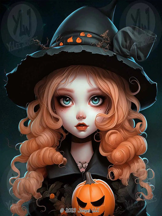 "Spooky Sorceress" - Halloween Diamond Painting Kit - YLJ Art Shop - YuLee Jonges