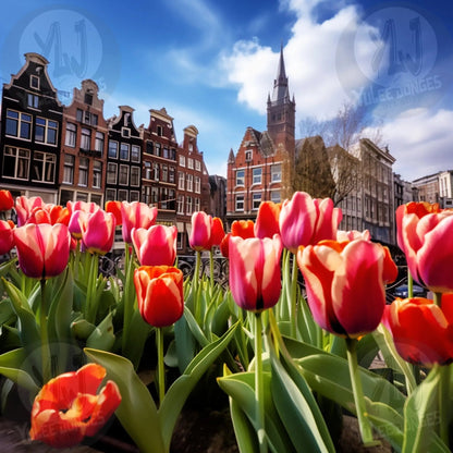 "Tulips From Amsterdam" - Diamond Painting Kit - YLJ Art Shop - YuLee Jonges